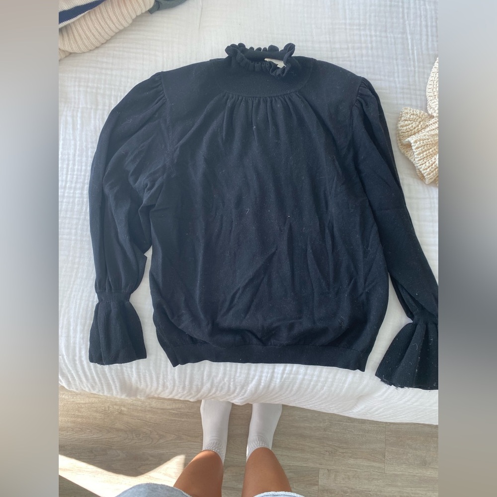ba&sh sweater with ruffles